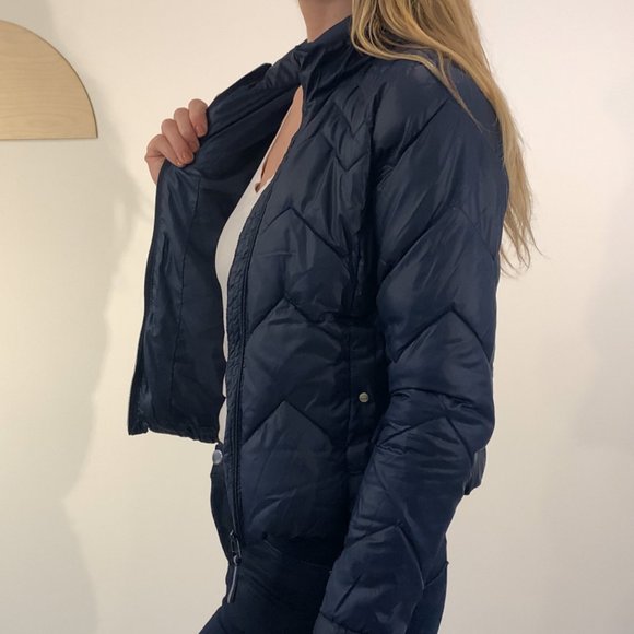 Navy Vera Moda Puffer Jacket - Picture 4 of 5